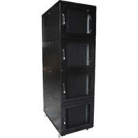 Environ CL600 47U Co-Location Rack 600x1000mm (4 Compartments) Vented (F) Vented (R) B/Panels R/Central-Mgmt Black Flat Pack
